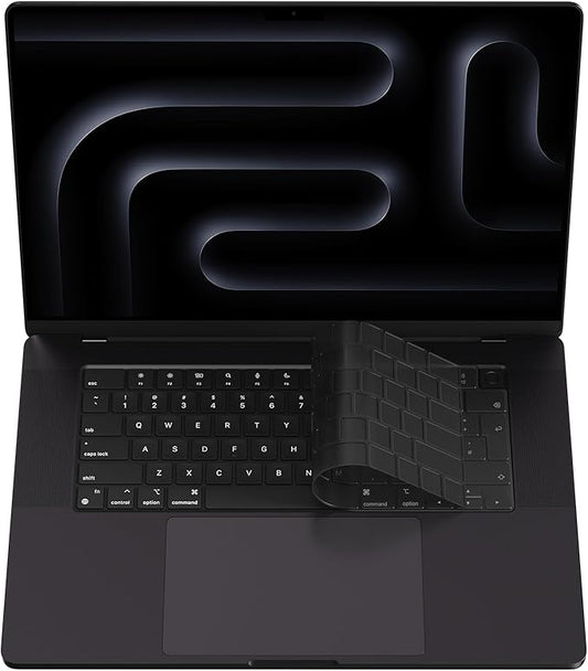 Compatible with MacBook EU/UK Layout Keyboard Cover, Premium Ultra Thin Protector for 2025-2021 M4/M3/M2/M1 Pro/Max MacBook Pro 14/16, M4/M3/M2 MacBook Air 13/15