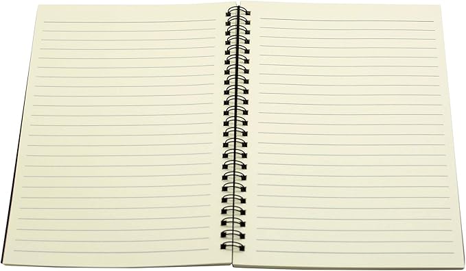 Yansanido Spiral Notebook, 4 Pcs A5 Craft Softcover 8mm Ruled 4 Color 60 Sheets -120 Pages Journals for Study and Notes (A5-4 Color Lined)