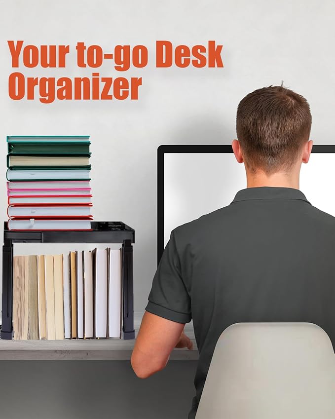 Locker Organizer Shelf， Adjustable Width and Height, Stackable, Ideal Locker Shelf for School, Office, Gym Lockers, or Even Kitchen Cabinets & Under Sink Organization(White 2 Pack)