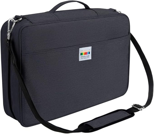 YOUSHARES Big Capacity Colored Pencil Case - 480 Slots large Pen Case Organizer with Multilayer Holder for Prismacolor Colored Pencils & Gel Pen (Black)