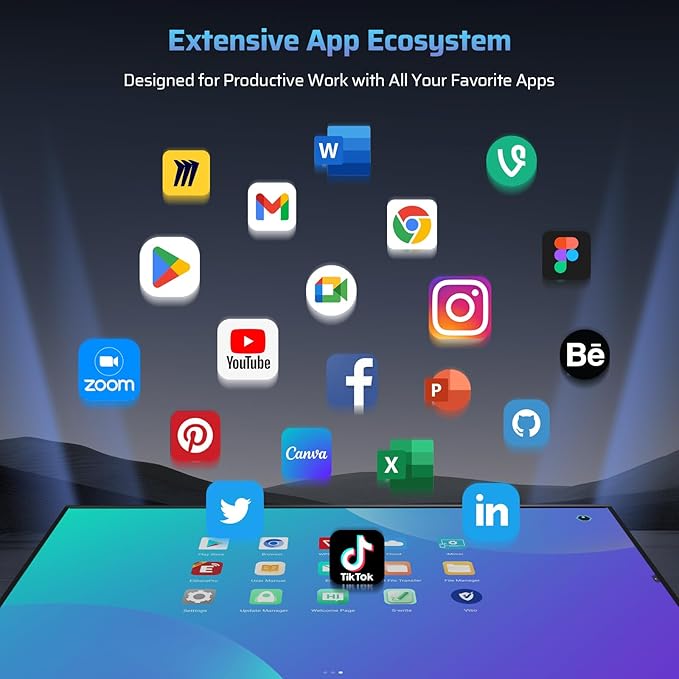 HKMLC Smart Board Summit 65 Inch, Digital Whiteboard for Classroom Home Office, Electronic Whiteboard with 4K UHD Touchscreen Display 8+128GB Android OS (Wall Mount Included)