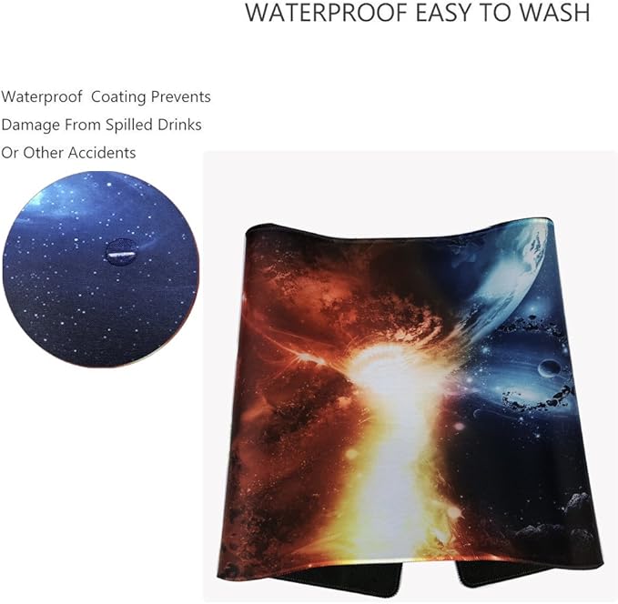 XXL Professional Large Mouse Pad & Computer Game Mouse Mat (35.4x15.7x0.1IN, 90x40 fireball007)