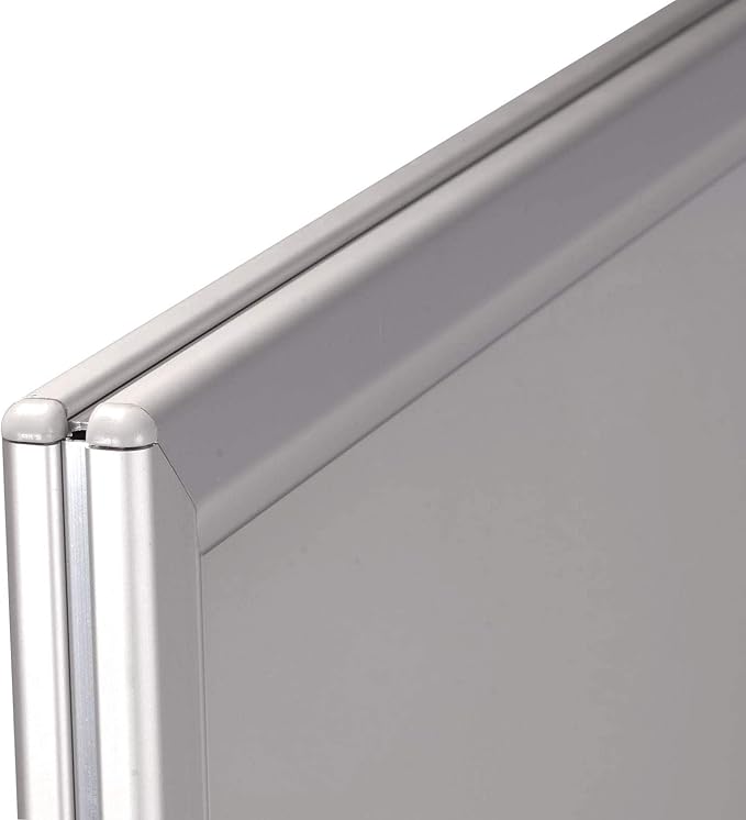 M&T Displays WindPro Weather and Wind Resistant Outdoor Pavement Curb Sidewalk Sign Holder for 30x40 Inch Posters Silver Aluminum Easy Front Loading Snap Frame Durable HDPE Black Water Base (10 Pack)