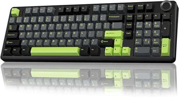 AULA F99 Pro Wireless Mechanical Keyboard with Knob,Tri-Mode BT5.0/USB-C/2.4GHz Hot Swappable Custom Keyboard,Pre-lubed Linear Switches,RGB Backlit Computer Gaming Keyboards