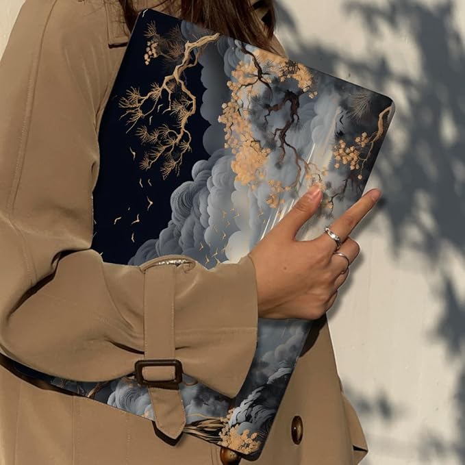 for MacBook Air 13.6 Inch Case M4 A3240 A3113 M3 A2681 M2 2025 2024 2023 2022 Release, Pattern Plastic Hard Shell Case Cover for Mac Air 13 inch M4 M3 M2 Chip Touch ID, Tide Illustration 2