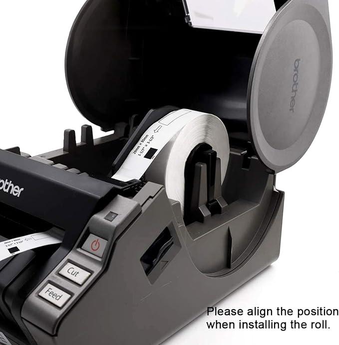 Compatible Standard Address Labels Replacement for Brother DK-1201 (1.1" X 3.5”), Use with Brother QL Label Printers (12 Rolls + 1 Reusable Cartridge, 400 Labels/Roll)