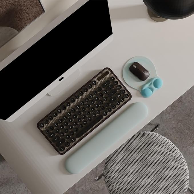 Ergonomic Mouse Pad with Wrist Rest Support&Gel Cushion for Desk; Cute Computer Decor Accessories for Women. Small Mousepad Mat Laptop Pads for Office&Home. Ergo Supplies & Aesthetic (05Azure Dream)