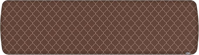 GelPro Trellis Walnut Elite Premier Anti-Fatigue Kitchen Comfort Floor Mat, 20x72 Stain Resistant Surface with Therapeutic Gel and Energy-return Foam for Health and Wellness, 20" x 72"
