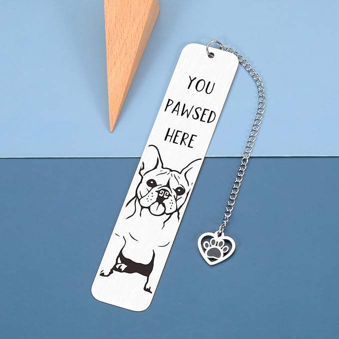 French Bulldog Gifts for Women Dog Lovers, Dog Lovers Gifts for Women, Dog Mom Gifts for Women, Cute Dog Bookmarks Book Club Gifts for Readers Book Lovers Women Men, Book Marks for Reading Women Men