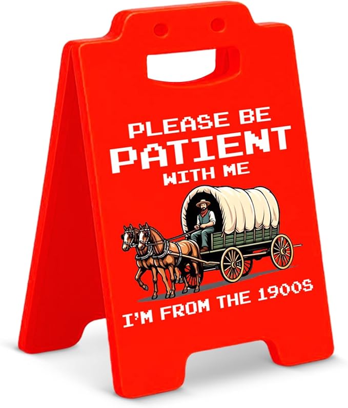 Funny Western Office Desk Decor - Retro Western Gifts for Coworkers Friends, I'm From the 1900s Retro Office Desk Little Signs