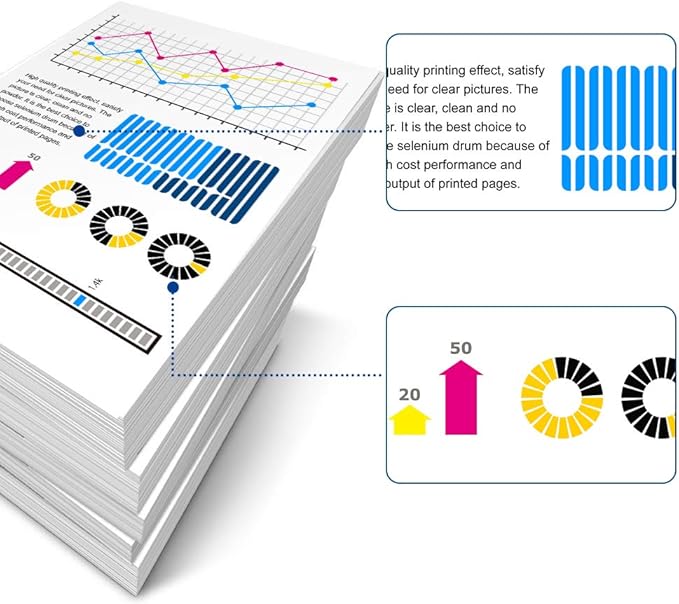 Dell 1250 Compatible Toner Cartridge Replacement for use in Dell 1250c Dell 1350cnw Dell 1355cn 1355cnw 1755nf 1755nfw c1760nw c1765nf c1765nfw Printer (KCMY, 4-Pack)