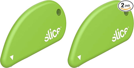 Slice Micro Ceramic Blade, Safety Cutter, Finger Friendly, Cuts Blister Packaging, Paper & Ideal for Outline Trims of Shapes or Coupons (Pack of 2)