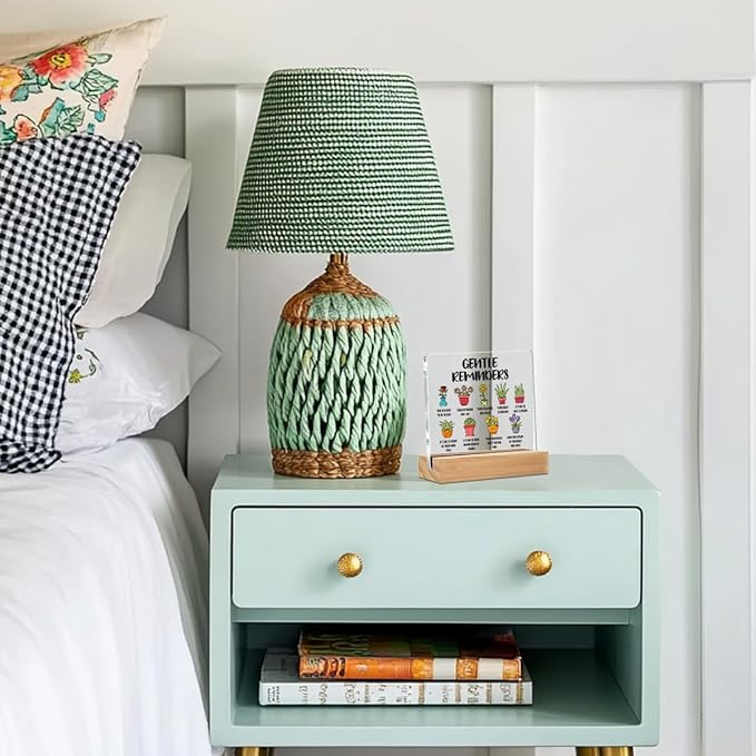 Gentle Reminders Acrylic Sign Decor, Positive Affirmations Desktop Art Decorations for Home Therapy Office, Cute Potted Plants Acrylic Plaque, Shelf Cubicle Decor for Therapy Desktop Art Decoration