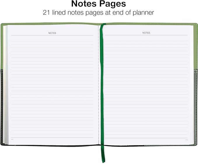 2026 Planner Calendar, 8"x10" : Includes 14 Months (November 2025 - December 2026) / 2026 Weekly Planner/Weekly Agenda/Monthly Calendar Organizer (Green/Black)