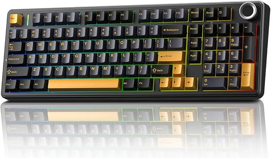 x Aula F99 Pro Wireless Mechanical Gaming Keyboard,Gasket Hot Swappable Custom Keyboard RGB Backlit Pre-lubed Switches PBT Keycaps 2.4GHz/USB-C/BT5.0 Computer Keyboards for PC/Tablet/Xbox/PS4/PS5