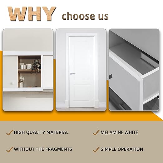 GSCIT Club White Edge Banding, 1 inch x 100ft Melamine Edge Banding with Hot Melt Adhesive Preglued Cabinet Edge Banding Flexible White Veneer Edging