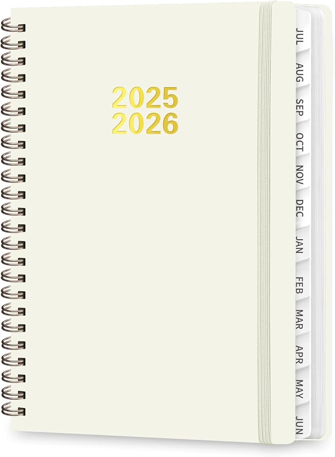 Planner 2025-2026, Weekly and Monthly Calendar Academic Planner (July 2025 - June 2026), Hardcover Teacher School Student Agenda with Tabs, Ideal for School Office Supplies, A5 (6.3" x 8.5")