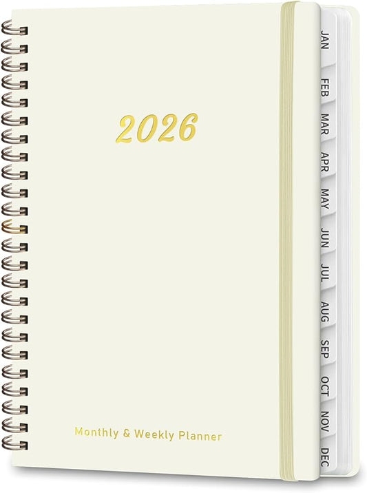 2026 Planner, Weekly and Monthly Calendar Planning Agenda, Jan 2026 - Dec 2026, Academic Planner Book, Desk Accessories and Office Supplies for women & men - A5 (6.3'' x 8.5'')