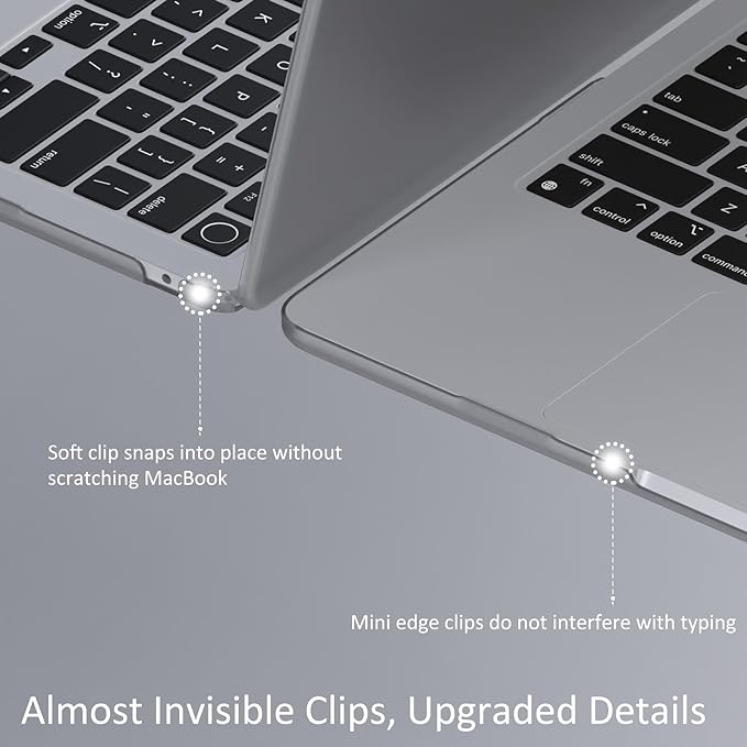 KEROM Matte Clear Case for MacBook Pro 14 inch 2025-2021 M5 M4 M3 M2 M1 Pro/Max Chip A3434 A3112 A3185 A3401 A2918 A2992 A2779 A2442, Ultra Thin Matte Plastic Hardshell & Keyboard Cover, Frosted Clear
