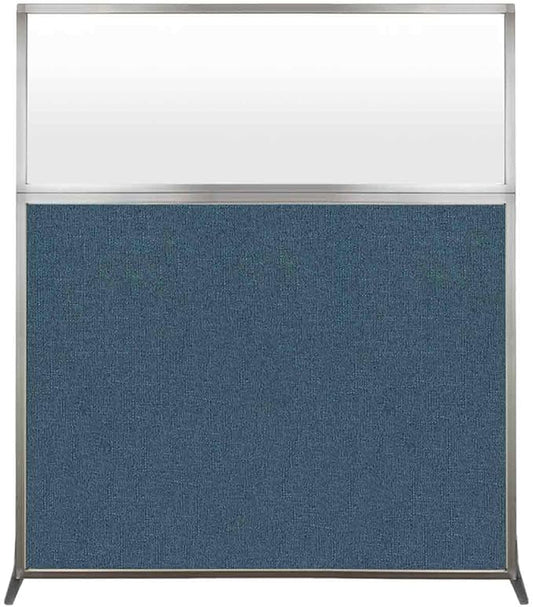 Versare Hush Screen Portable Room Divider | Workstation Wall Divider | Freestanding Privacy Hush Panels | Frosted Windows | Fabric Office Divider Screen | Great for Room Separation