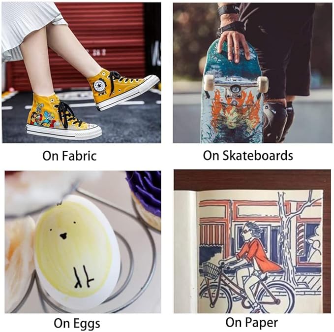 Shuttle Art Permanent Markers, 48 Colors Fine Point, Assorted Colors with Travel Case, Ideal for Adults Coloring Doodling on Plastic, Glass, Wood and Stone, Gift for Kids