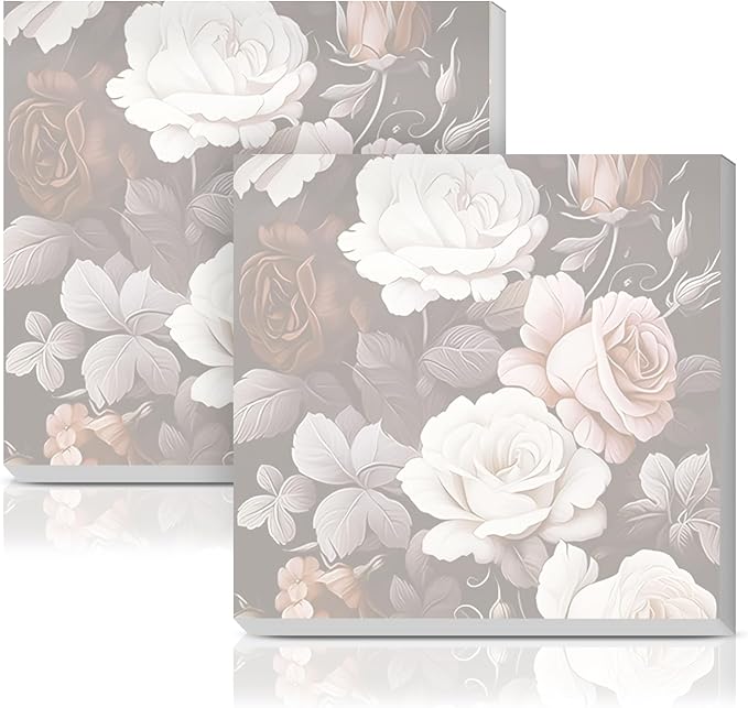 Sticky Notes 3x3 Inches, 2 Pads Cute Colorful Self-Stick Note Pads, Easy to Post for Home, Office and Daily Life Organization Luxuious Peony