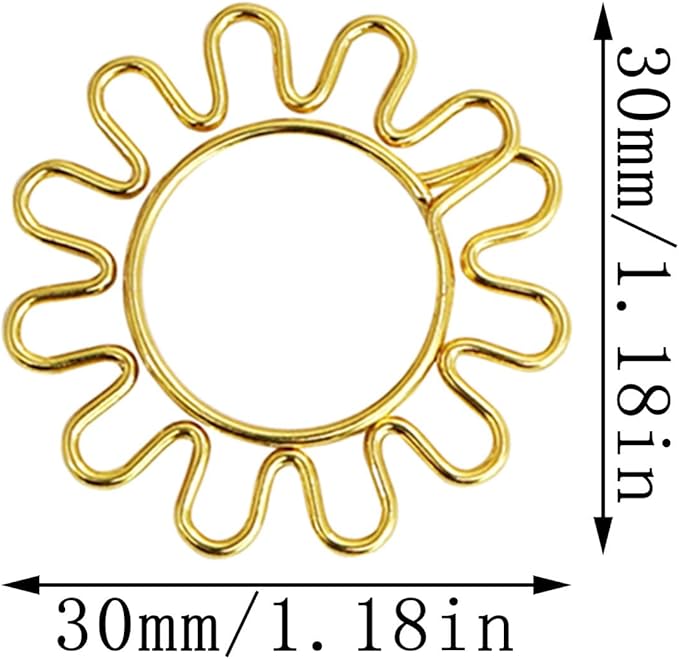 Sunflower Shape Paper Clip yyangz 20PCS Cute Sunflower Bookmark Marking Document Organizing Clip