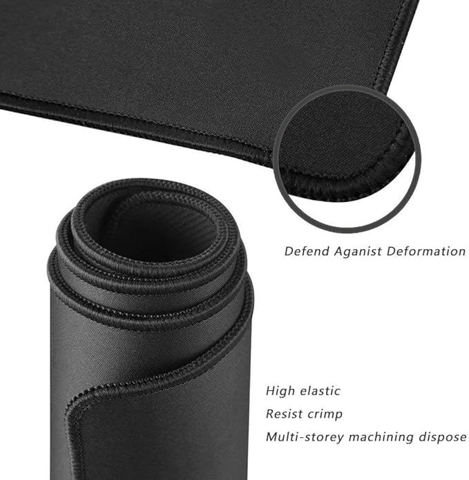 XXL Professional Large Mouse Pad & Computer Game Mouse Mat (35.4x15.7x0.12IN, 90x40 Black)