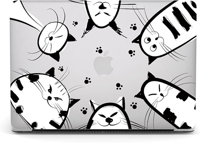 Case Compatible with MacBook Air 11 Inch Model A1370 & A1465, 2 in 1 Matte Plastic Laptop Hard Shell Snap on Case Bundle with Keyboard Cover for Mac Air 11,6" - Cat