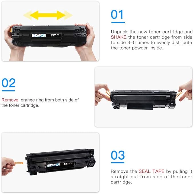 LxTek Compatible Toner Cartridge Replacement for Canon 137 Black Toner Cartridge 137 CRG137 to Use with Imageclass D570 MF232w MF242dw MF240 MF230 MF216n MF236n(2 Pack, 137 Black)