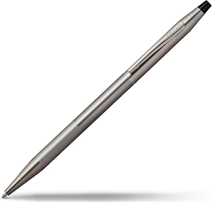 Cross Classic Century Refillable Ballpoint Pen Presented in a Luxury Gift Box - Medium Point, Black Ink, Titanium Gray Micro-knurl