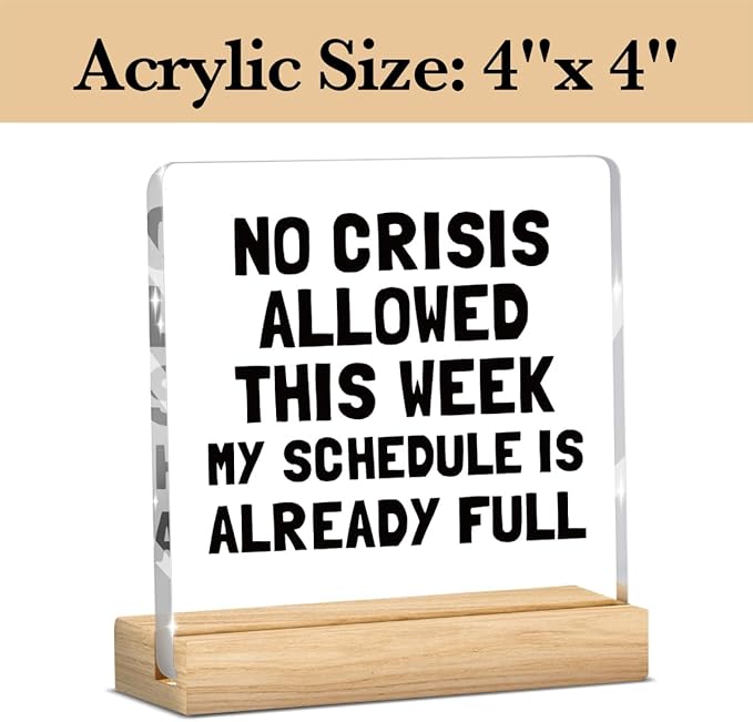 Funny Boss Gifts, Best Boss Gifts for Men, Boss Gifts for Women, Gifts for Boss Leader Going Away, Gift for Boss Appreciation Plaque, Funny Cute Humor Acrylic Desk Decoration for Office