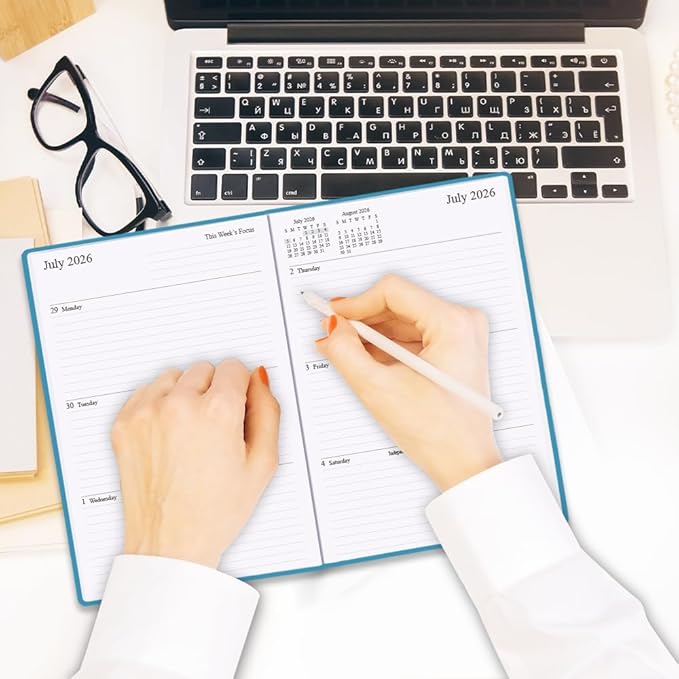 Planner 2026-2027 - 18 Months (Jan 2026 - Jun 2027) Agenda Planner 5.8" x 8.5", 2026-2027 Weekly & Monthly Planners with Hard Cover, Blue