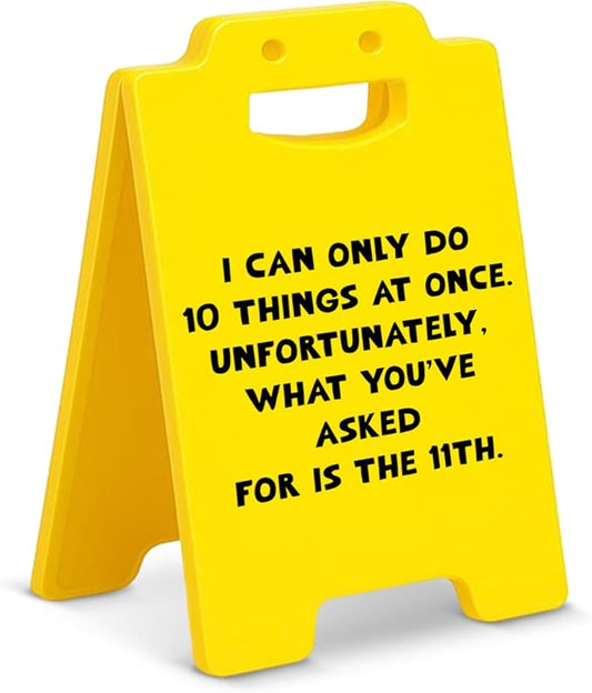 Funny Office Desk Little Signs - Sarcastic Work Gifts for Coworker Teammate, Gag Gifts for Women Men, Fun Office Cubicle Decorations for Work