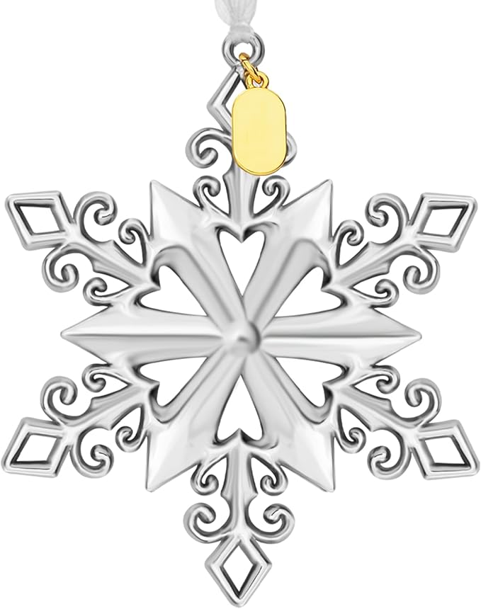 Christmas Tree Ornaments – 2025 Snowflake Hanging Pendant of Car Charm Holiday Decorative Keepsake Gift Home Decor (1 Pieces-B (2025))