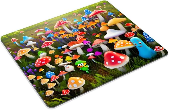 Happy Mushroom Mouse pad Customized Mousepad Non-Slip Rubber Base Mouse Pads for Computers Laptop Office Desk Accessories Mouse pad