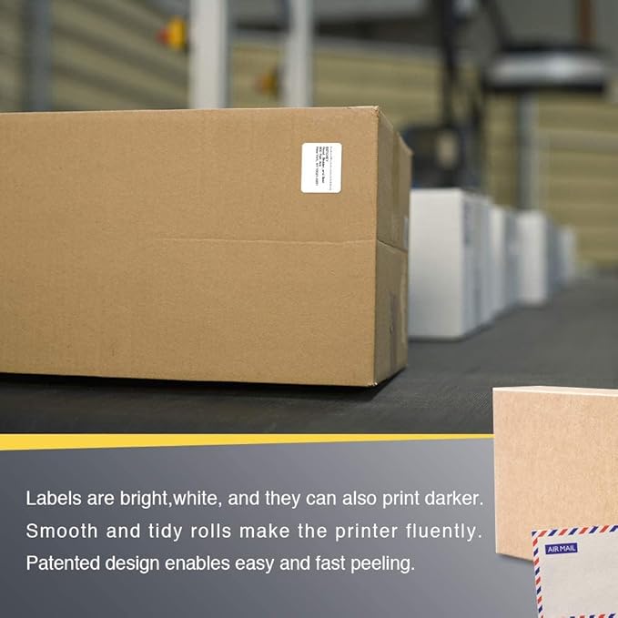 BETCKEY - 1.25" x 1" (32 mm x 25 mm) UPC Barcode & Address Labels Compatible with Zebra & More Label Printer,Premium Adhesive & Perforated [6 Rolls, 8280 Labels]