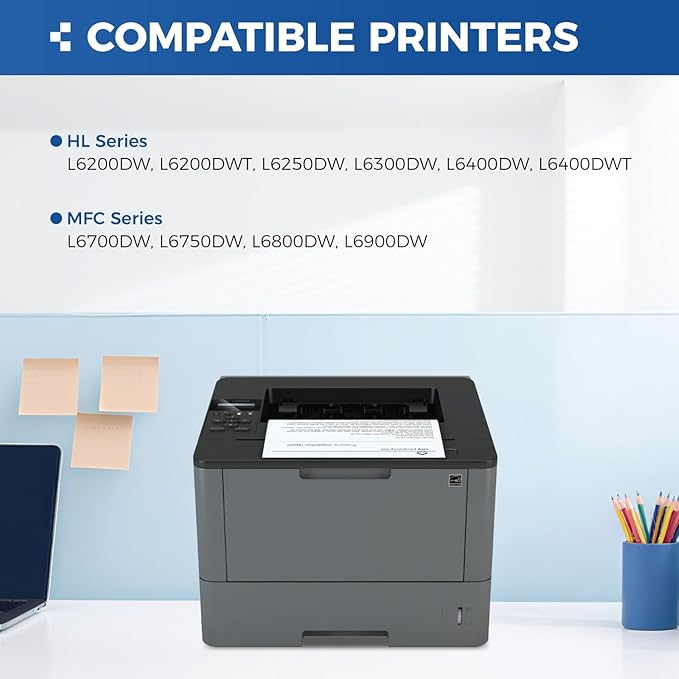 TN880 Black Toner Cartridge 2-Pack High Yield Compatible for Brother TN-880 TN850 880 Toner for HL-L6200DW L6200DWT L5200DW L5100DN L6400DW MFC-L5800DW L5700DW L6700DW L6800DW DCP-L5600DN Printer Ink