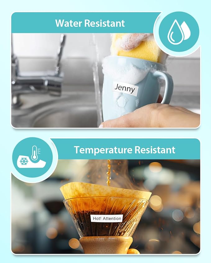 Tze Label Maker Tape 12mm 0.47 Laminated White Compatible for Brother Tze-231 Tz-231 Tz Refill Work for Ptouch PTD220 PTD210 PTH110 PTH111 PTD600 PTD200 PTD410, Black on White, 1/2' x 26.2', 6 Pack