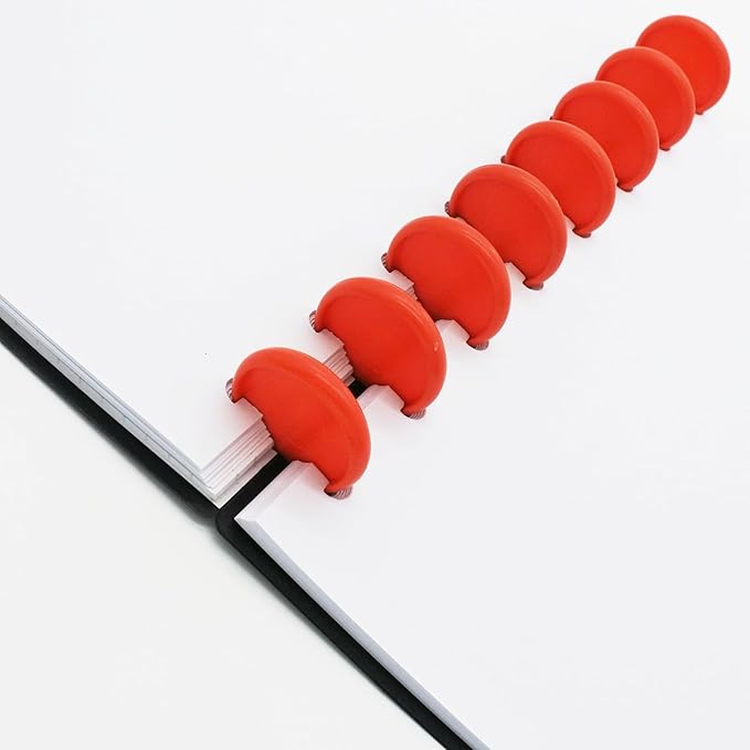 100pcs Discbound Notebook Discs DIY Planner Accessoriesfits for Tul,Levenger,Arc,Happy Planner,Talia(Red,1.26 inch/32mm)