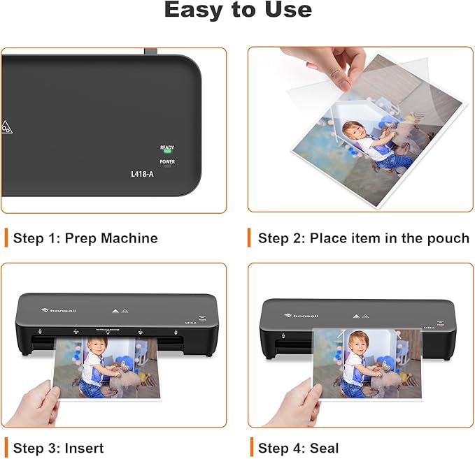 Bonsaii Laminating Sheets, 400 PCS 3mil Thermal Laminating Pouches, 9 x 11.5 inches, Letter Size, Clear and Durable, Suitable for Multiple Fields of Use-LP400