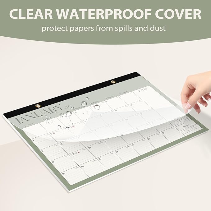 Desk Calendar 2025-2026, Runs Until December 2026 - Large Size 17" x 12" Desktop/Wall Monthly Calendar with To Do List, Personal Desk Calendar Planner for Home, School, Office