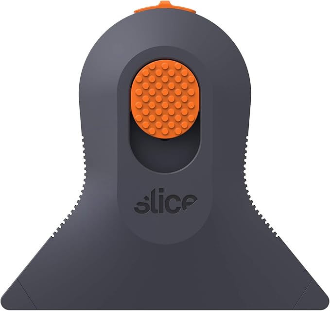 Slice 10594-CS Small Scraper, Ceramic Blade, Lasts 11x Longer Than Metal, Finger Friendly, Never Rusts, No Strain on Thumb or Hand, Blade Locks in Position, Compact Size, Left or Right Hand, 12 Pack