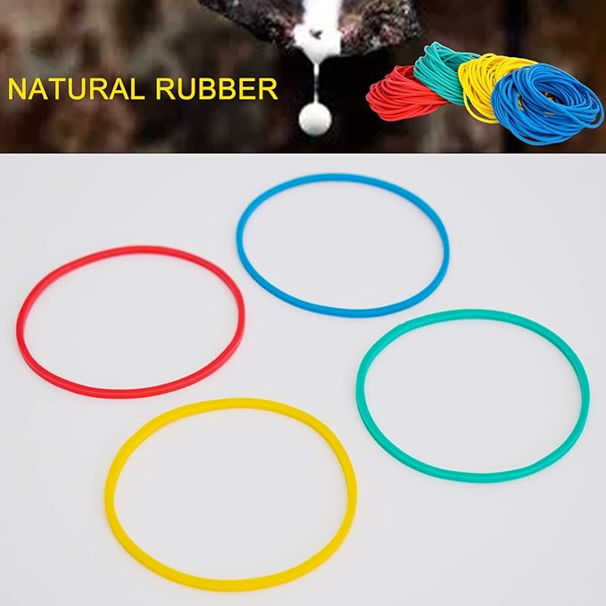 400PCS 50mm Color Rubber Bands - Durable Multi-Color Stretchable Office & Stationery Supplies - 2 Inch