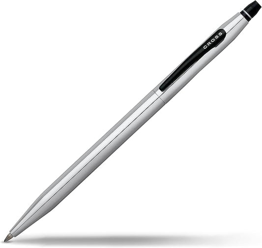Cross Click Refillable Rollerball Pen Presented in a Everyday Gift Box -Medium Point, Black Ink, Chrome & Black