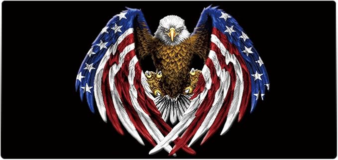 XXL Professional Large Mouse Pad & Computer Game Mouse Mat (35.4x15.7x0.1IN, US Eagle)