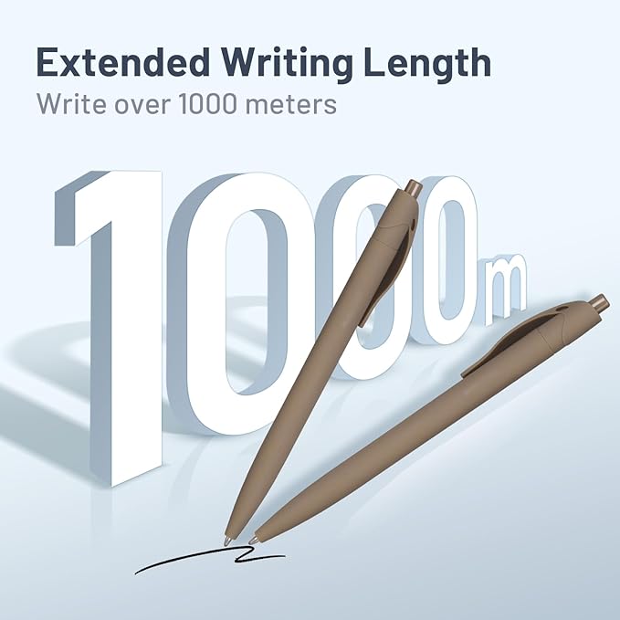 BallPoint Pens, 50 Pack (BLACK Ink),Bulk Pens, Brown Coffee Barrel,Click Pens for Office Home and School, Retractable Ballpoint Pens, Medium Point, 1.00MM (Brown/Coffee)