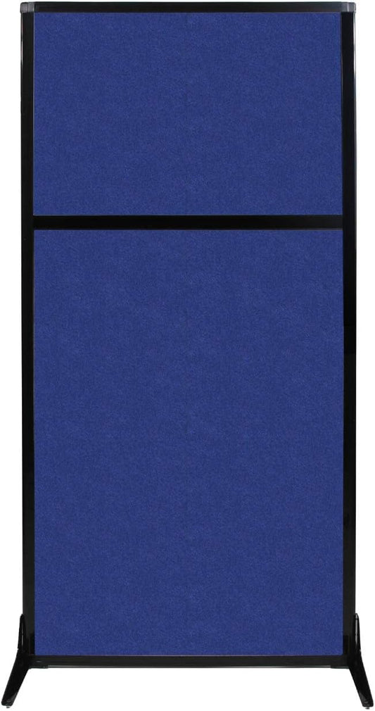 Versare Office Workstation Screen | Portable Wall Divider | Modern Cubicle | Freestanding Privacy Screen | Flexible Work Space | 1 Panel | 33" Wide x 70" Tall Blue SoundSorb Panels