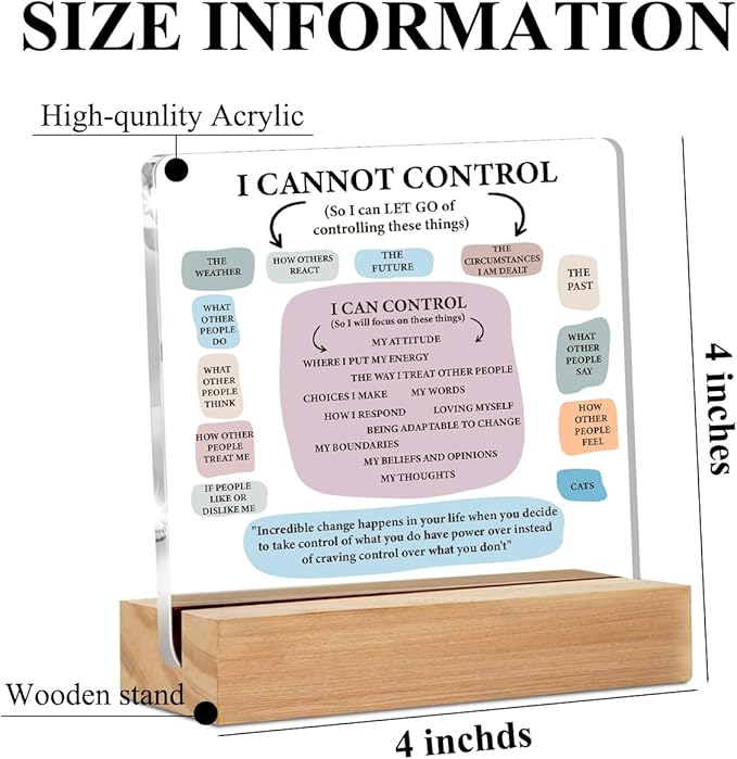 Mental Health Things Acrylic Sign, Mental Health Gifts for Women Men Psychologist Counselor, Acrylic Plaque Desk Decor, Shelf Cubicle Decor for Counseling Office Therapy Desktop Art Decoration