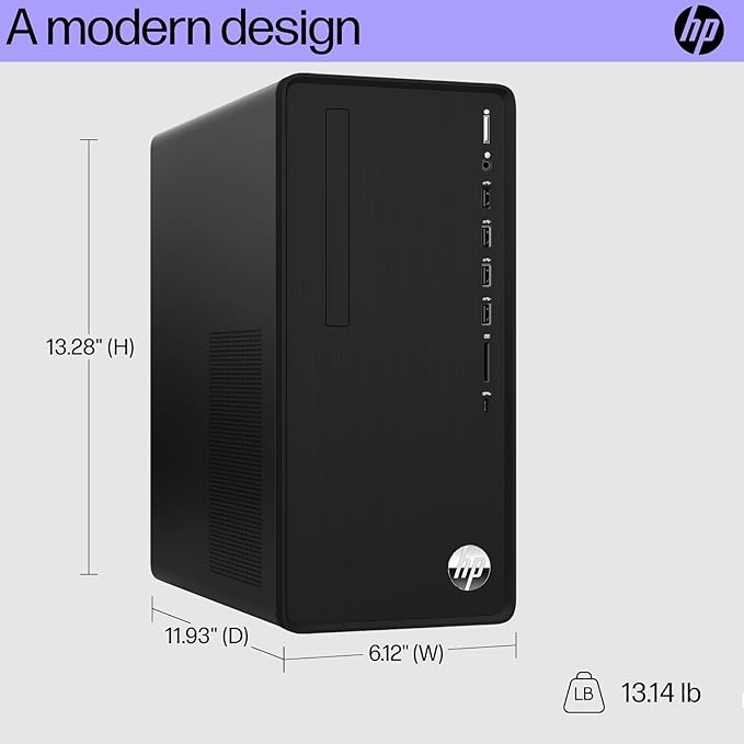 HP Pavilion Tower Desktop Computer, Intel 8-Core i7-10700F up to 4.8GHz, 64GB DDR4 RAM, 4TB PCIe SSD, GeForce GT 610 2GB, WiFi 6, Bluetooth, RJ-45, Type-C, KB & Mouse, Black, Windows 11 Pro, Tichang